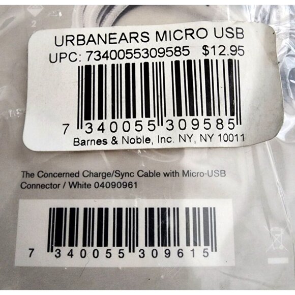 URBANEARS Micro USB Charge Sync Cable for BN NOOK COLOR & Android Devices NEW - Picture 3 of 9